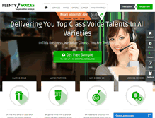 Tablet Screenshot of plentyvoices.com